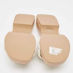 Roger Vivier White Leather Slides Size 36