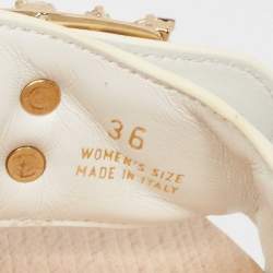 Roger Vivier White Leather Slides Size 36