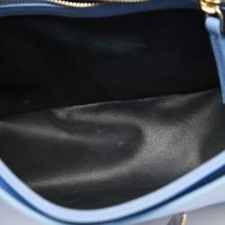 Roger Vivier Blue/White Leather Flap Shoulder Bag