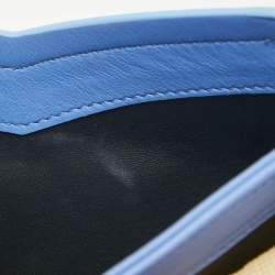 Roger Vivier Blue/White Leather Flap Shoulder Bag