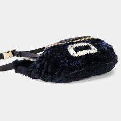Roger Vivier Navy Blue Canvas and Leather belt bag