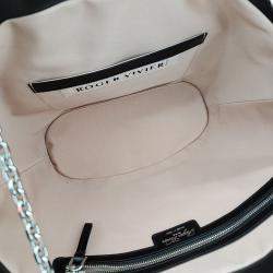 Roger Vivier Black Grey Canvas and Leather shoulder bag