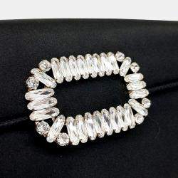 Pre Owned Roger Vivier Black Satin satin clutch and shoulder bag