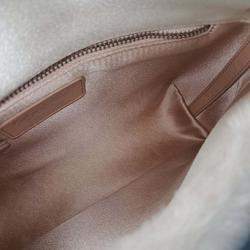Pre Owned Roger Vivier Beige Fur chain shoulder bag