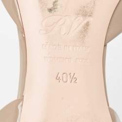 Pre Owned Roger Vivier Grey Patent Leather Trompette D'orsay Flats Size 40.5