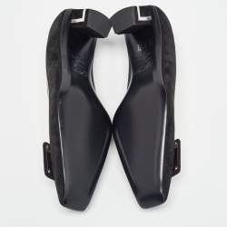 Pre Owned Roger Vivier Black/Silver Suede and Leather Square Toe Pumps Size 40