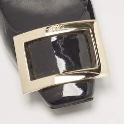 Pre Owned Roger Vivier Black Patent Leather Belle Vivier Pumps Size 35.5