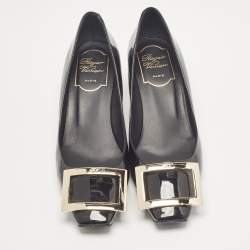 Pre Owned Roger Vivier Black Patent Leather Belle Vivier Pumps Size 35.5