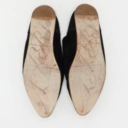 Roger Vivier Black Suede Embellished Mules Size 38.5