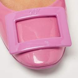 Roger Vivier Pink Patent Leather Gommette Ballet Flats Size 40