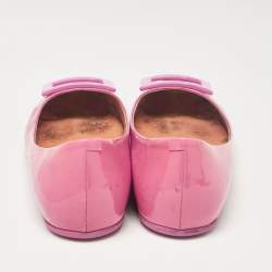 Roger Vivier Pink Patent Leather Gommette Ballet Flats Size 40
