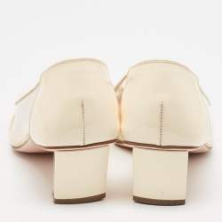 Pre Owned Roger Vivier Cream Patent Leather and PVC Belle Vivier Pumps Size 36