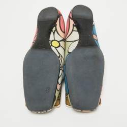 Roger Vivier Multicolor Canvas Ballet Flats Size 35.5