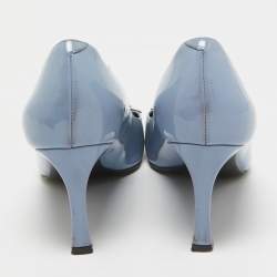 Roger Vivier Blue Patent Leather Trompette Pumps Size 38