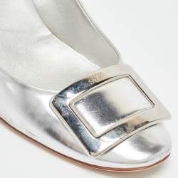 Roger Vivier Silver Leather Trompette Pumps Size 41