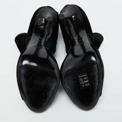 Roger Vivier Black Velvet Cut Out Bow Ankle Booties Size 36