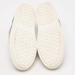 Pre Owned Roger Vivier Silver Leather Sneaky Viv Lace Up Sneakers Size 41