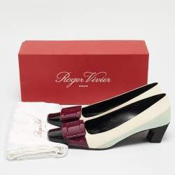 Roger Vivier Multicolor Patent Leather Belle Pumps Size 38