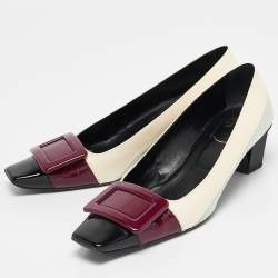 Roger Vivier Multicolor Patent Leather Belle Pumps Size 38