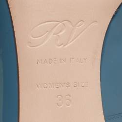 Pre Owned Roger Vivier Blue Patent Leather Belle Vivier Pumps Size 36