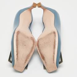 Pre Owned Roger Vivier Blue Patent Leather Belle Vivier Pumps Size 36