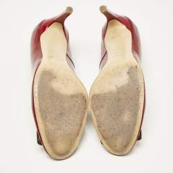 Pre Owned Roger Vivier Red Patent Leather Belle Vivier Pumps Size 39