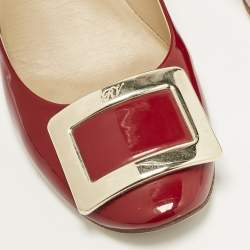 Pre Owned Roger Vivier Red Patent Leather Belle Vivier Pumps Size 39