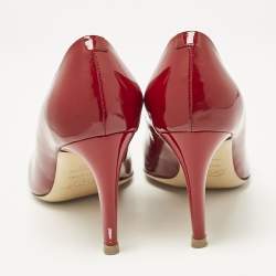 Pre Owned Roger Vivier Red Patent Leather Belle Vivier Pumps Size 39