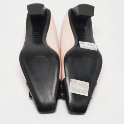 Pre Owned Roger Vivier Pink/Black Leather Belle Vivier Pumps Size 40.5
