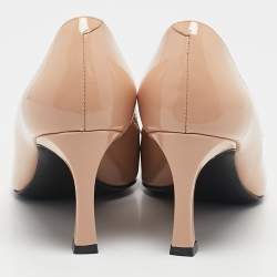 Pre Owned Roger Vivier Beige Patent Leather Trompette Pumps Size 36