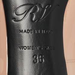 Pre Owned Roger Vivier Beige Patent Leather Trompette Pumps Size 36