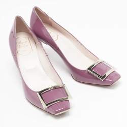 Pre Owned Roger Vivier Pink Patent Leather Belle Vivier Pumps Size 39