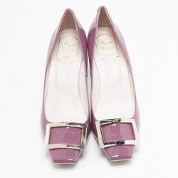 Pre Owned Roger Vivier Pink Patent Leather Belle Vivier Pumps Size 39