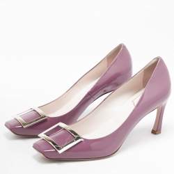 Pre Owned Roger Vivier Pink Patent Leather Belle Vivier Pumps Size 39