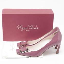Pre Owned Roger Vivier Pink Patent Leather Belle Vivier Pumps Size 39