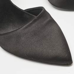 Roger Vivier Black Satin Crystal Embellished D'orsay Pumps Size 36