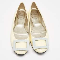 Roger Vivier Yellow Patent Leather Trompette Ballet Flats Size 39