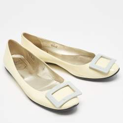Roger Vivier Yellow Patent Leather Trompette Ballet Flats Size 39