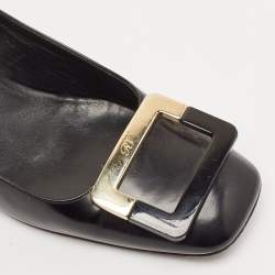Roger Vivier Black Leather U Look Pumps Size 38.5
