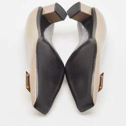 Pre Owned Roger Vivier Beige Patent Leather Belle Vivier Pumps Size 41