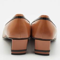 Roger Vivier Brown Leather Buckle Block Heel Pumps Size 36