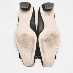 Pre Owned Roger Vivier Black Mesh and Suede Belle Vivier Pumps Size 36