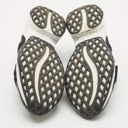 Roger Vivier Black/White Mesh and Neoprene Viv Run Sneakers Size 38.5