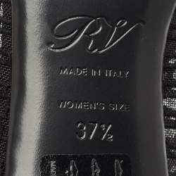 Roger Vivier Black Mesh and Patent Leather Belle Vivier Ballet Flats Size 37.5
