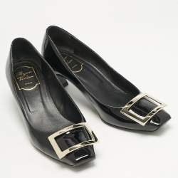 Roger Vivier Black Patent Leather Trompette Pumps Size 38