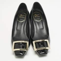 Roger Vivier Black Patent Leather Trompette Pumps Size 38