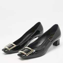 Roger Vivier Black Patent Leather Trompette Pumps Size 38