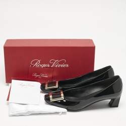 Roger Vivier Black Patent Leather Trompette Pumps Size 38
