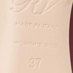 Pre Owned Roger Vivier Burgundy Patent Leather Trompette Pumps Size 37