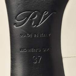 Pre Owned Roger Vivier White Leather Trompette Pumps Size 37